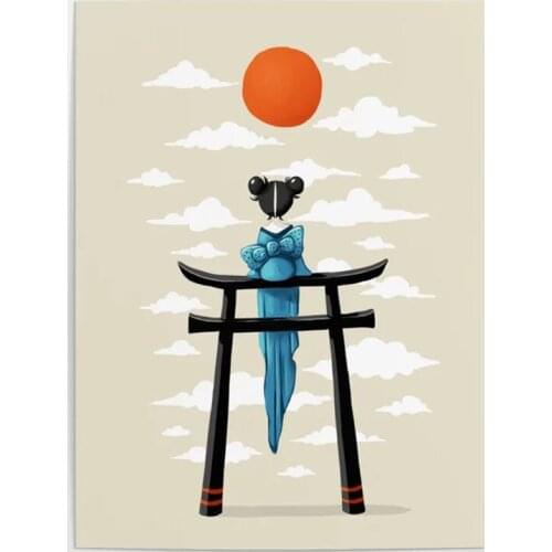 Home Decoration Wall Artwork Hd Printed Japanese Anime Girl Pictures Modular Retro Poster Canvas Painting For Living Room Frame