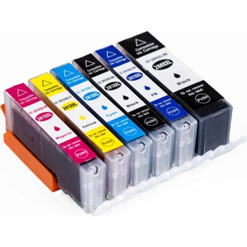 Einkshop PGI-280 CLI-281 PGI280 Ink Cartridge For Canon PGI 280 CLI 281 CLI281 PIXMA TR7520 TR8520 TS6120 TS8120 TS9120 printer