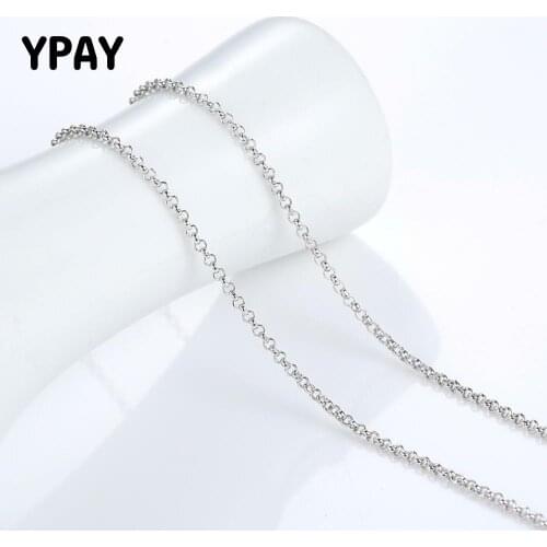 YPAY Classic Basic Chain 100% Real 925 Sterling Silver Lobster Clasp Necklace Fit for Pendant Women Men Fine Jewelry YMN042