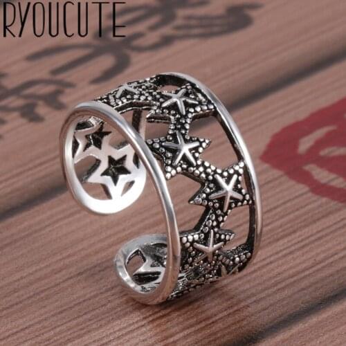 Korean Open Adjustable Star Finger Rings for Women Wedding Ring Jewelry Valentines Day GIFT