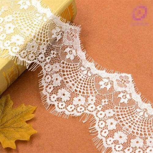 Lace crafts 3Yards 9.5cm 9 colors option Flower Embroidered Lace Fabric Trim Ribbons DIY Sewing Handmade Materials Sewing lace