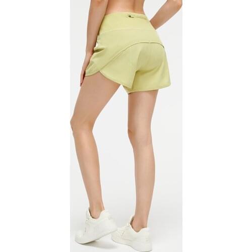 Summer Fitness Yoga Shorts Sports Female Workout Running Gym Clothing Back Waist Zipper Pocket Lightweight And Breathable Women