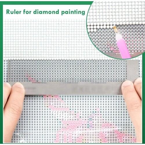 4X Square Painting Tool Ruler Stainless Steel DIY Drawing Ruler Blank Grids For Full Partial Drill Diamond Painting Accessories