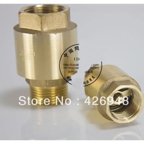 Free Shipping 5pcs 1/2'' size DN15 male inlet & female outlet Brass Vertical Lift Check Valve for Water,Oil and Gas