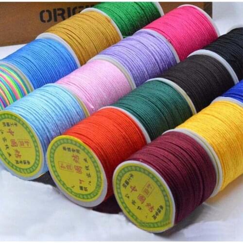 40 meters/roll Nylon Cord 1.5mm Chinese Knotting Macrame Rattail Braided Knot Beading Thread String Craft DIY Jewelry Findings