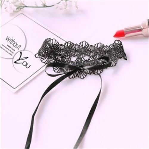 Sexy Choker Necklace Lace Strip Woman Collar Party Jewelry Neck Exotic Accessories Chain Necklace Erotic Sex Toys for Women Girl