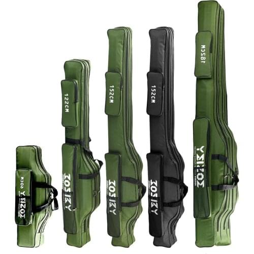 60/100/122/150/152/180CM Collapsible Oxford cloth Fishing Rod Zipped Case Fishing Tackle Bags Storage Pouch Holder For Fishing