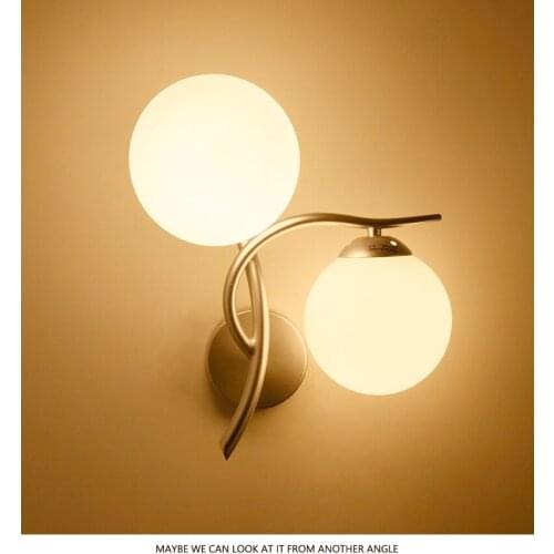 Led wall lamp bedside lamp modern minimalist creative bedroom wall lamp living room hotel hotel wall double aisle lights