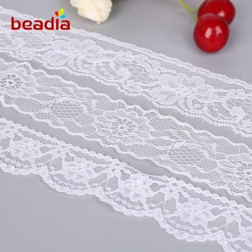 New White 10 Yards Of Beautiful Width 13-165mm Lace Ribbon Trim Fabric For Clothing Wedding Decoration DIY Craft Accessories