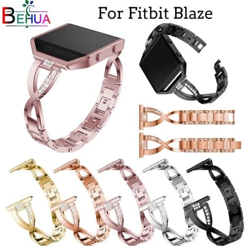High Quality Stainless Steel strap For Fitbit Blaze smart watch Replace strap Bracelet wristband band strap With frame optional
