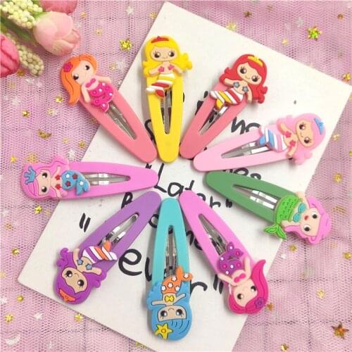 10PCS/LOT Lovely Girl Elegant sea-maid Child Hair Clip Sweet Headwear Hair Scrunchy BB Hairpins Barrettes Women Hair Accessories