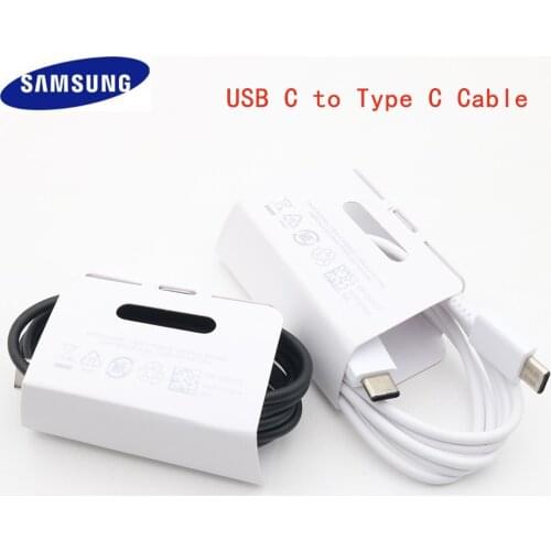 Samsung USB Dual Type C to Type C Cable Fast Charging Cord for Galaxy S20 S10 S9 S8 Plus Note 10 pro A31 A51 A71 A91 A8S A9S