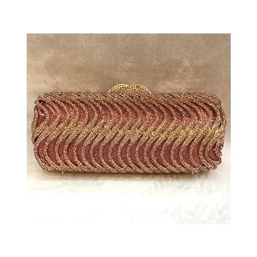 Women Gold Evening bag Clutch Bags Wedding Cocktail Crystal Clutch purse Ladies Rhinestone Purses Handbag wallet for prom gift