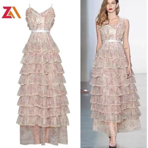 ZALady designer runway party evening midi dresses for women summer ruffles lace up Backless sexy holiday chic dress vestido traf