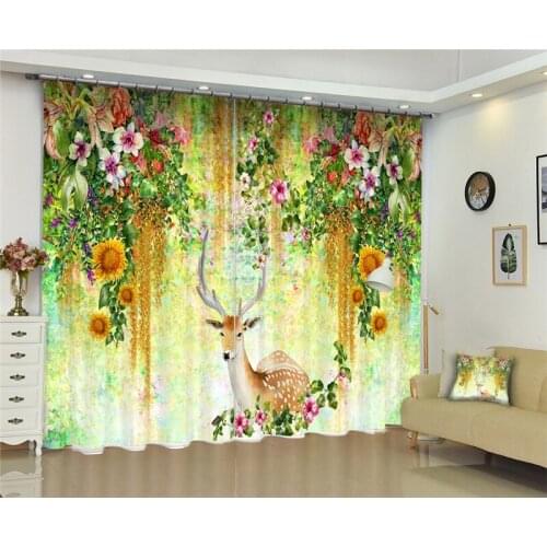 Curtains Luxury Blackout 3D Window Curtains For Living Room Bedroom Drapes cortinas Rideaux Customized size Cushions cover
