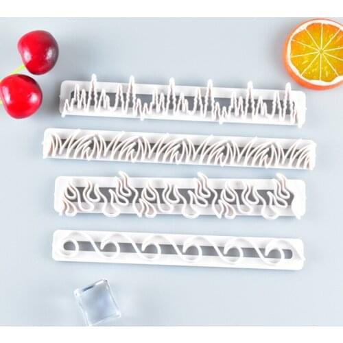 4pcs/set Plastic Element Fondant Cookie Cutter Cake Mold Chocolate Decorating Tools Baking Supplies