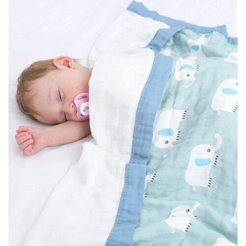 6 Layers Muslin Cotton Kids Sleeping Swaddle Breathable Infant Children Bath Towel Baby Blanket 110X110cm /120x150cm
