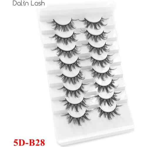 8 Pairs 3D Faux mink eyelashes handmade soft full strip false eyelashes daily use eye make up eyelashes hot lashes