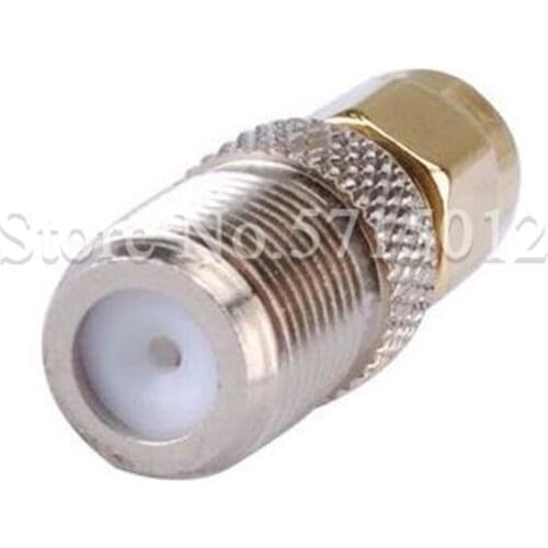 2pcs RF Connector Adaptor F-K/RP-SMA-J Internal Thread to External Thread F Famale Head Turn to SMA Male Head Plug Converter
