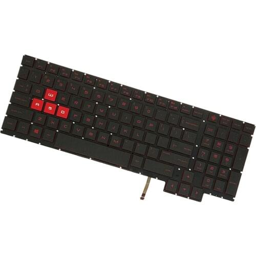 US Layout English Keyboard with Red Backlit for HP Omen 15-CE010CA 15-CE020CA 15-CE030CA Ribbon Cable Included Replace Part