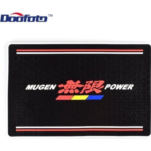 Doofoto Car Styling Anti Slip Mat For Honda Mugen Power Civic Accord CRV Hrv Jazz Accessories Dashboard Pad Interior Sticker