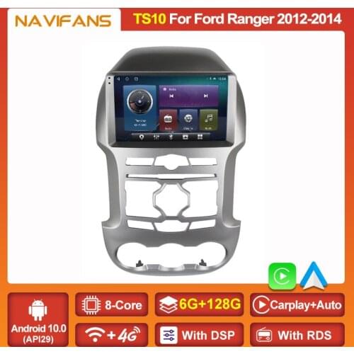 IPS 9" Touch Screen Android 11 RAM 6G+128G Car Multimedia Player For Ford Ranger 2011 2012 2013 2014 2015 2016 GPS Radio Stereo