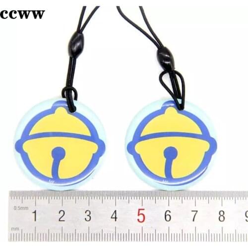 Bell Pattern S50 1K 13.56MHz UID Changeable NFC Intelligence RFID Keyfobs Badge Key Tag Fob Token Tag Rewritable IC Card