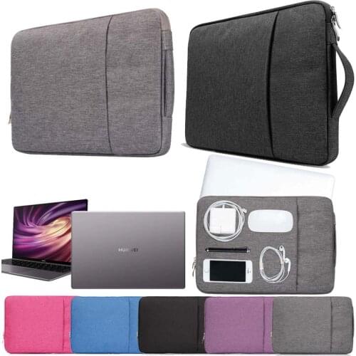 Laptop Bag for Huawei MateBook D14 D15/onor MagicBook 14 15/MateBook Pro 16.1 Dust-proof Portable Solid Color Computer Bag