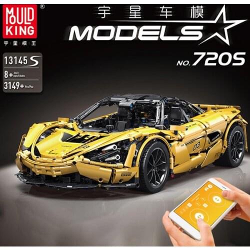 MOULD KING 13145S MOC APP Golden Collection Edition P1 Car Model Building Blocks Bricks Children Kids DIY Toys Gifts