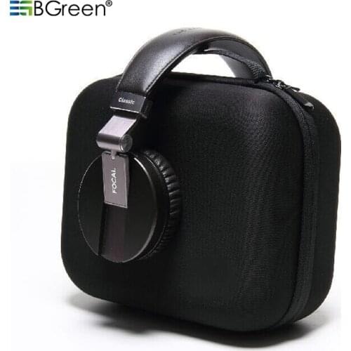 BGreen Headphone Zipper Box Earphone Earbuds Hard Case Bag USB Cable SD Card Trinket Storage Carrying Pouch EVA Shockproof