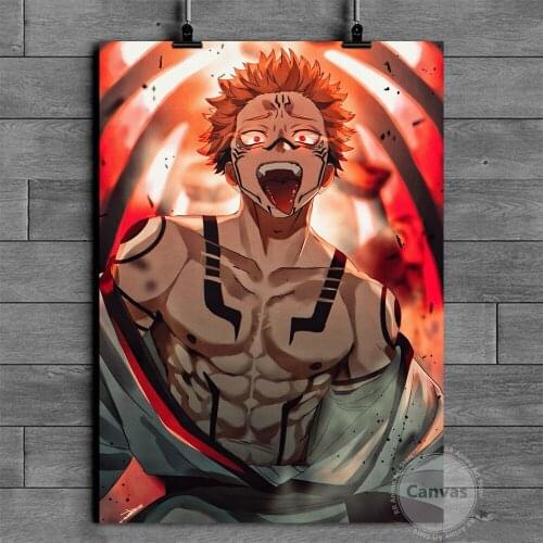 Canvas Anime Sukuna Jujutsu Kaisen Pictures Home Manga Decoration Paintings Poster HD Prints Wall Art Modular Living Room