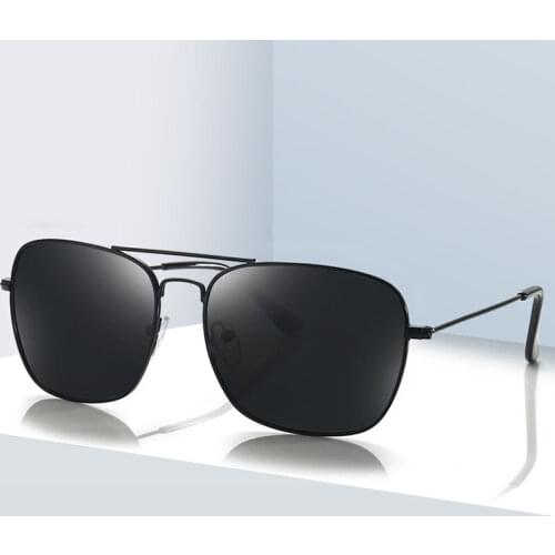 Classic Polarized Sunglasses Brand Design Retro Metal Square Men Driving Sun Glasses UV400 Shades For Men Eyewear Oculos de sol