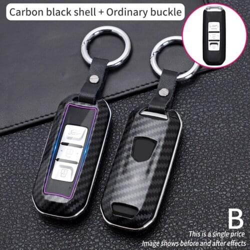 ABS Carbon Fiber Car Remote Key Case Cover Holder Shell For Wuling Hongguang S Baojun 730 510 560 360 RS-5 530 630 Accessories