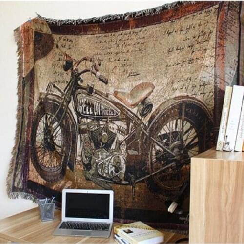 Retro locomotive sofa blanket Soft Fabric Bed warm knit throw Blanket travel supplies manta para sofa Home textile H398