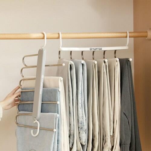 Stainless Steel Multi-Function Pants Clothes Storage Rack Balcony Bedroom Clothes Organizer Clothes Horse Storage Accessories