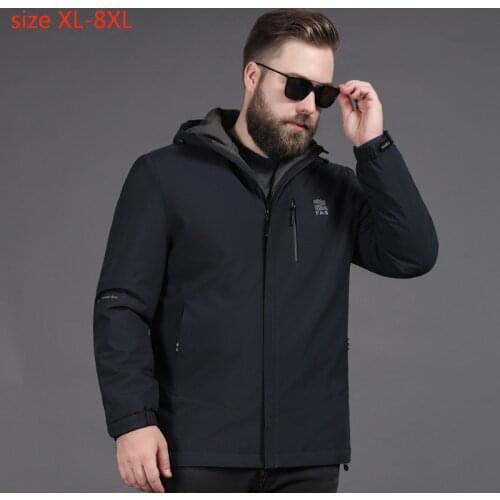 New Arrival Autumn And Winter Men Thickened Padded Jacket Csuper Large Thick Casual Men Winter Coat Plus Size L-5XL 6XL 7XL 8XL
