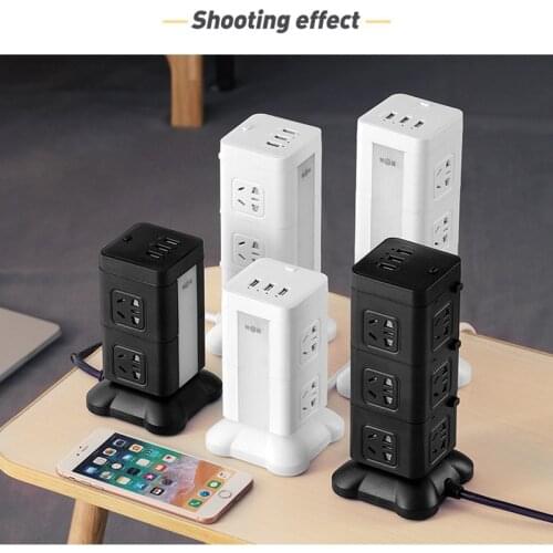 Prise electrique Tower type Power With charging function Vertical socket Lithium battery Table lamp multi-function USB Strip