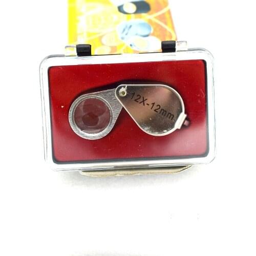 New 12X12mm Magnifier Magnifying Eye Glasses Loupe Lens Jewelry LED Watch Repair