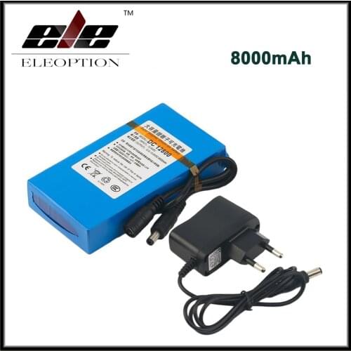 New DC12800 DC 12V 8000MAH Li-ion Super Powerful Rechargeable Battery For Camera With Plug