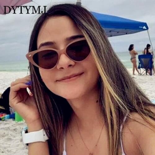 DYTYMJ 2021 Cateye Sunglasses Women Triangle Gradient Sun Glasses Brand Eyeglasses Oculos Vintage Cat Eye Gafas De Sol Mujer