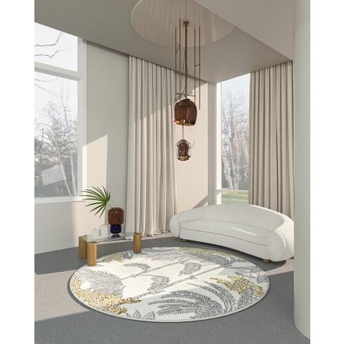Qingshan Meisu flower carpet French living room bedroom abstract bedside round ins wind