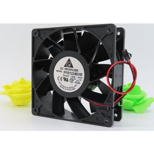 Original Delta inverter fan PFB1224EHE 12CM 12038 24V 1.08A two lines