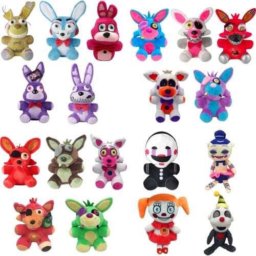 Plushies Freddy Plushie Nightmare Cupcake Foxy Balloon Boy Clown Teddy Bears Dolls Midnight Harem Plush Stuffed Toys Dolls Gifts