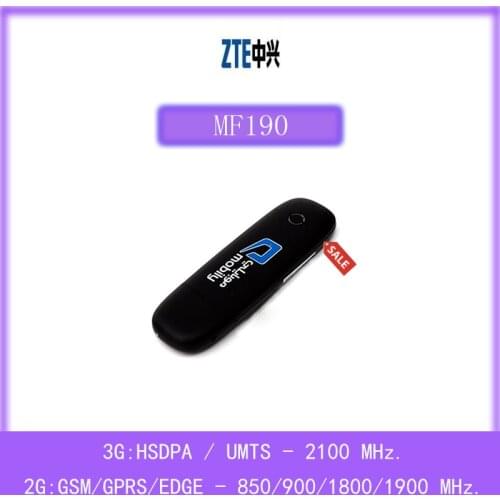 Unlocked ZTE MF190 3G GSM 7.2Mbps USB Mobile Broadband Modem