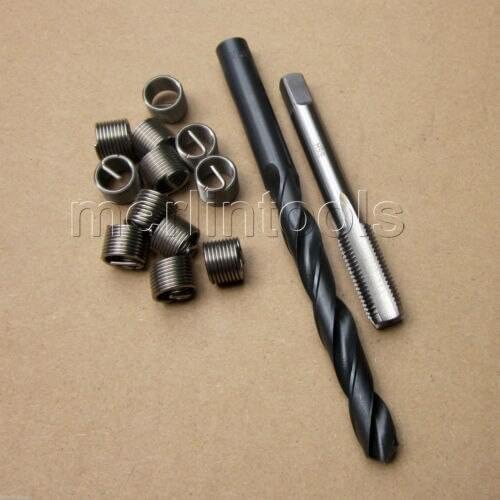 Coil Thread Repair M10 x 1.25 Drill and Tap 12 Inserts Fine thread