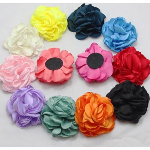 Silk Layered peony Flowers wedding DIY satin flower for girls' clothes /cap / hair accessories 800pcs/lot