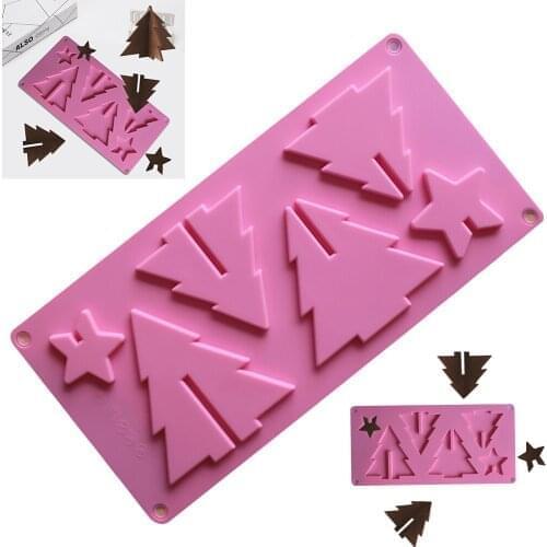 Christmas Tree Shape Silicone Cake Mold 3d Cake Decorating Bakeware For Chiffon Mousse Pastry Dessert Moulds