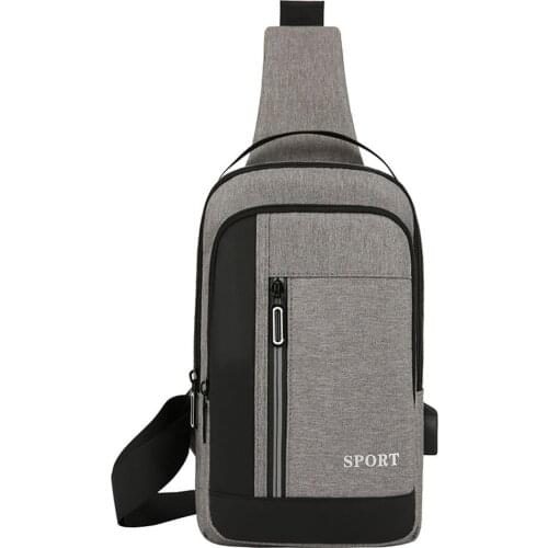 2020 New Chest Bag MenS Single Shoulder Bag Casual Multifunctional Messenger Bag Fashion Youth Small USB Charging Interface