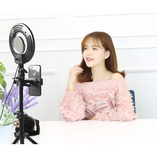 Ship RU CY 8inch 24W 120PCS LED Ring Light 5500K Camera Photo Studio Phone Video Photography Dimmable Ring Lamp With Tripod