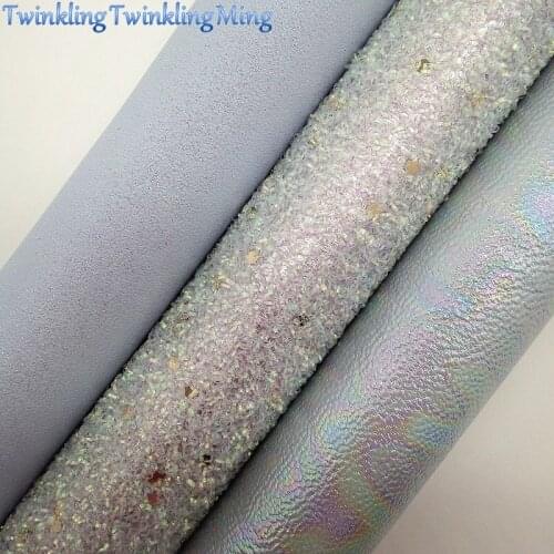 GREY Glitter Fabric, Metallic Faux Fabric, Synthetic Leather Fabric Sheets For Bow A4 21x29CM Twinkling Ming XM756